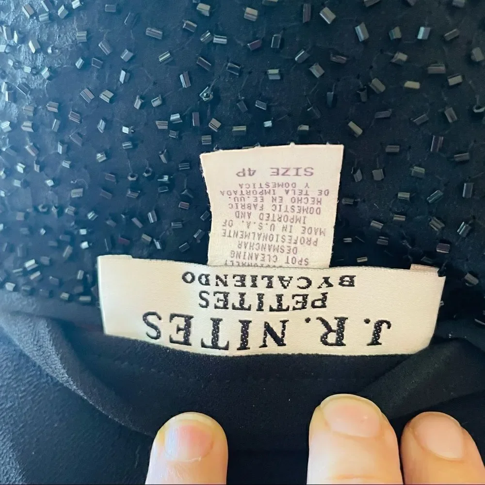 VTG | 2 piece black beaded evening wear 4-6 - Picture 12 of 12